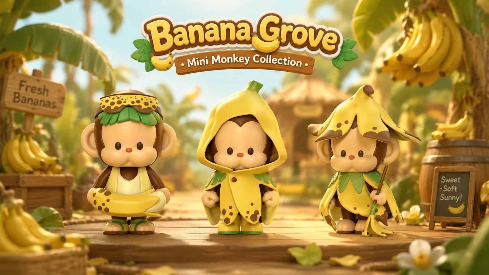 Banana Grove Mini Monkey Collection
