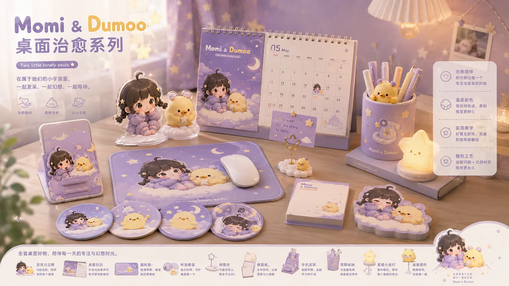 Momi & Dumoo 桌面治愈系列