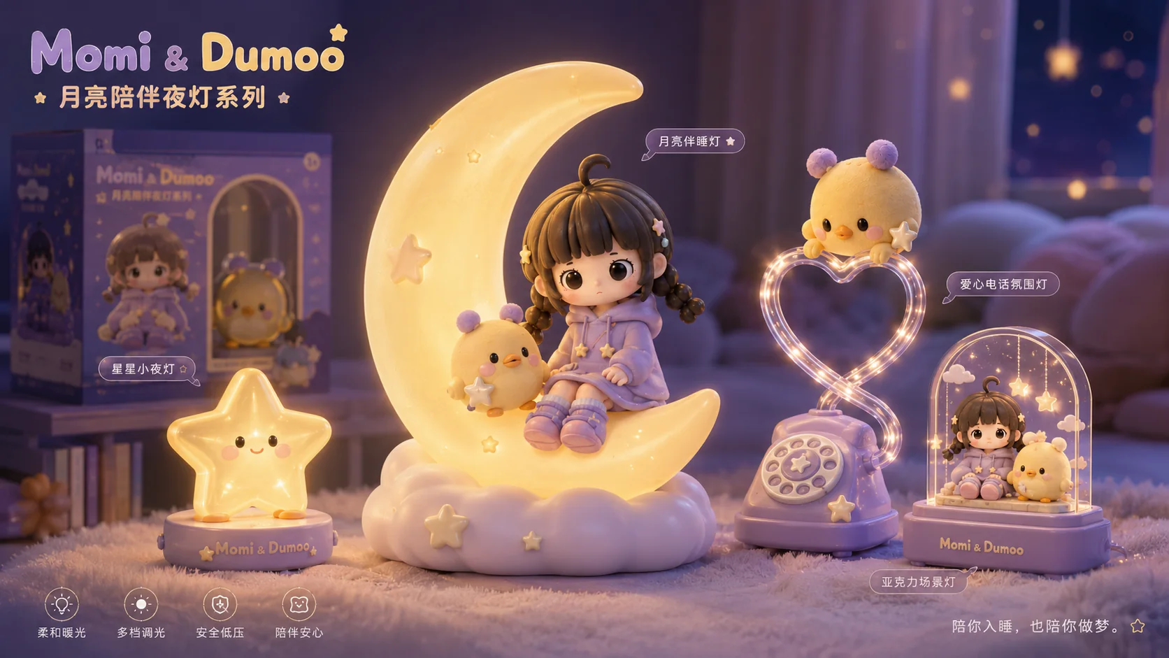 Momi & Dumoo 月亮陪伴夜灯系列