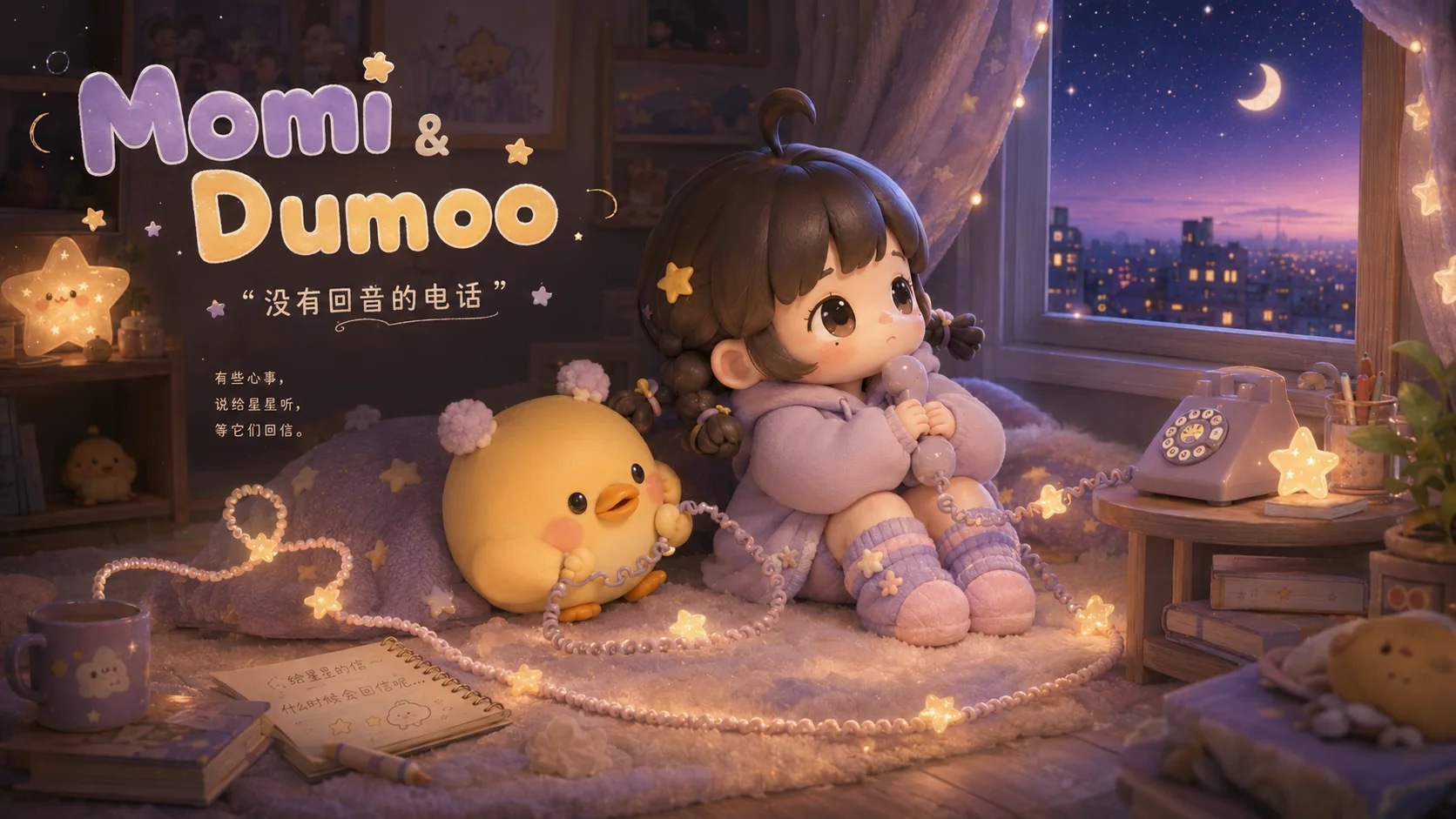 Momi & Dumoo 没有回音的电话视觉海报