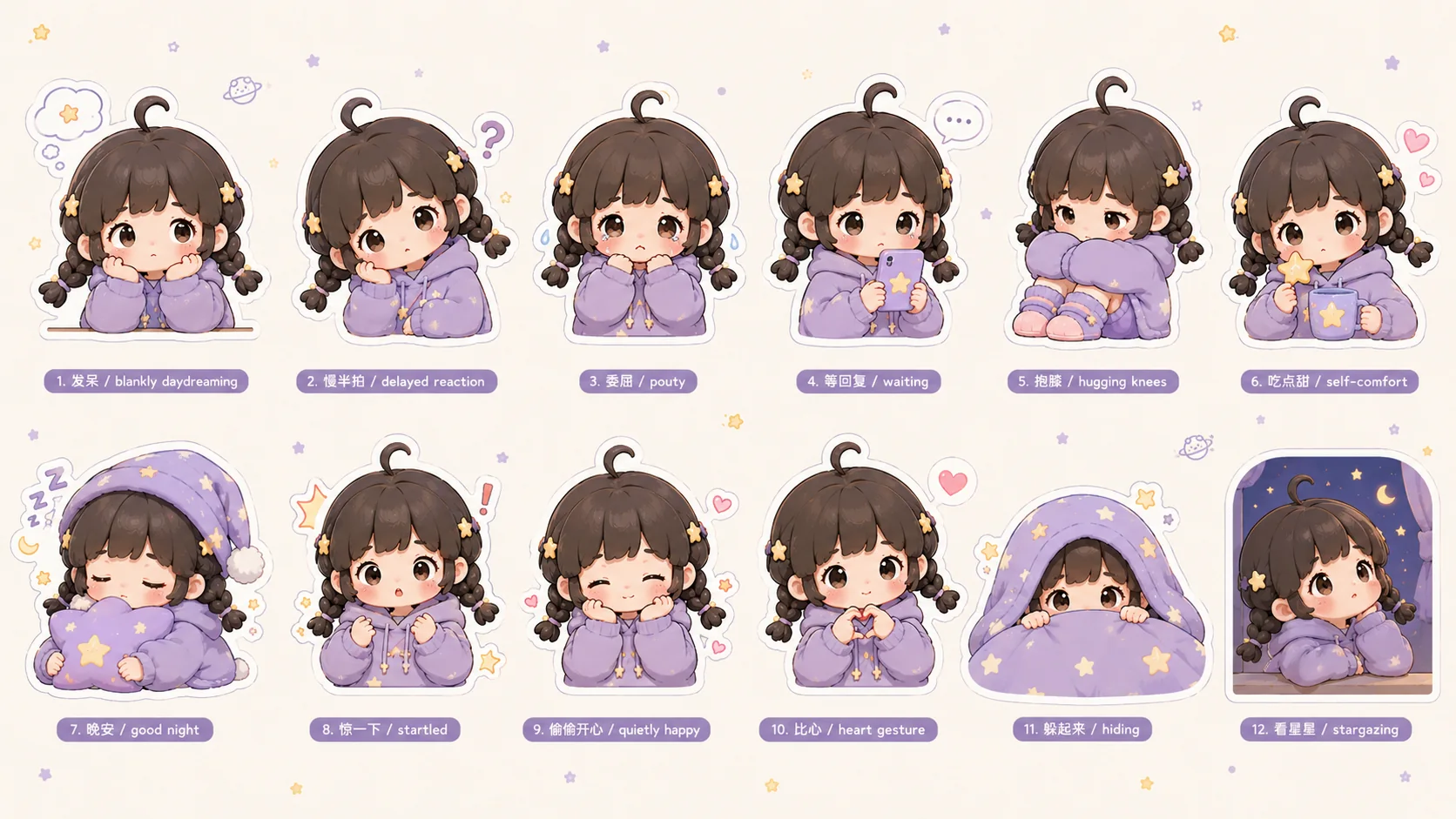 Momi 表情贴纸设定