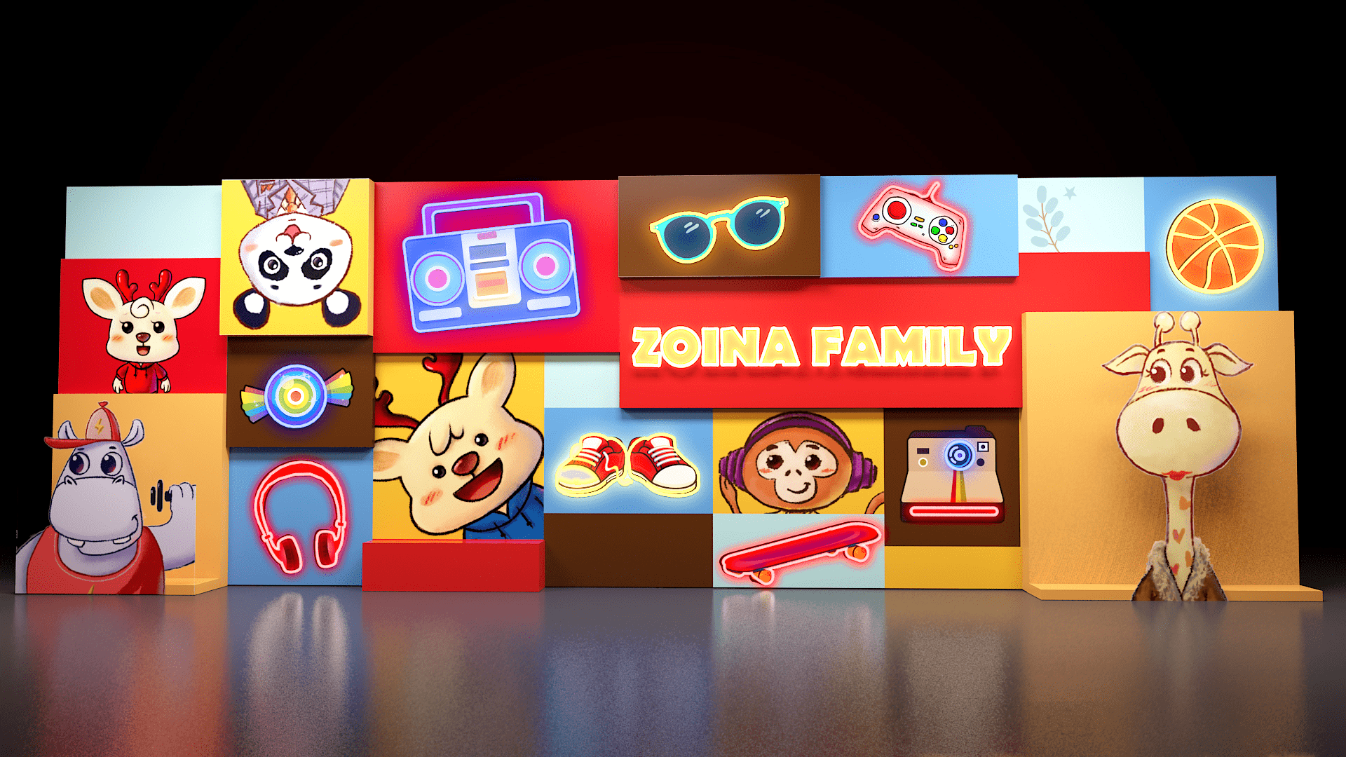 ZOINA FAMILY 趣味生活展 - 角色墙