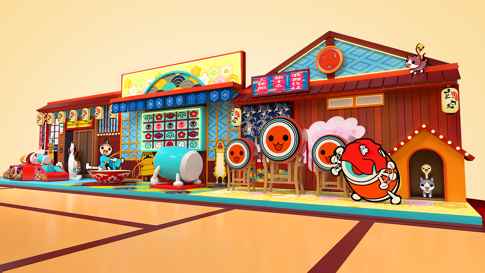 太鼓达人新年主题展 - 商铺立面