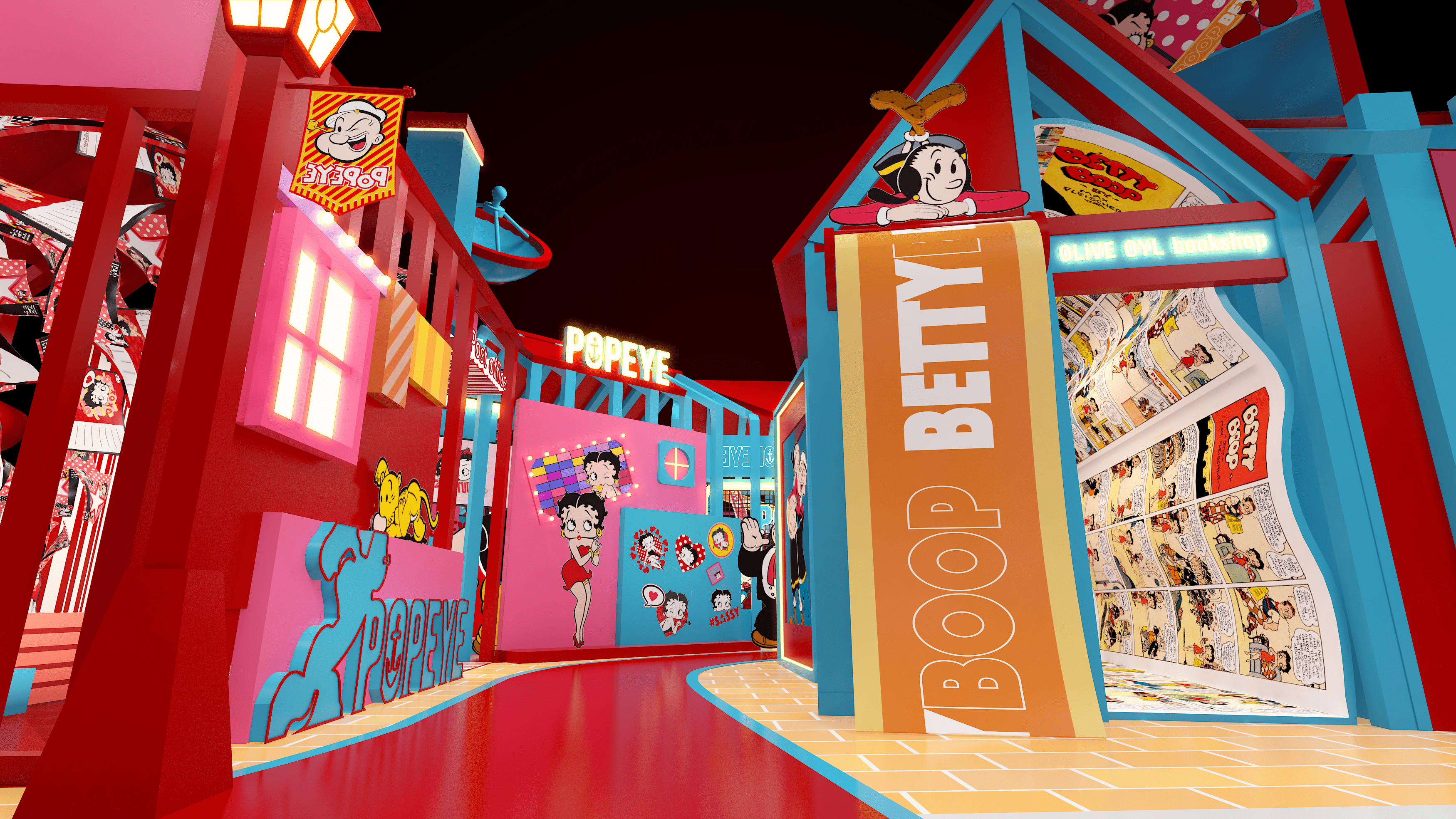 Popeye x Betty Boop 主题展 - 书店街景