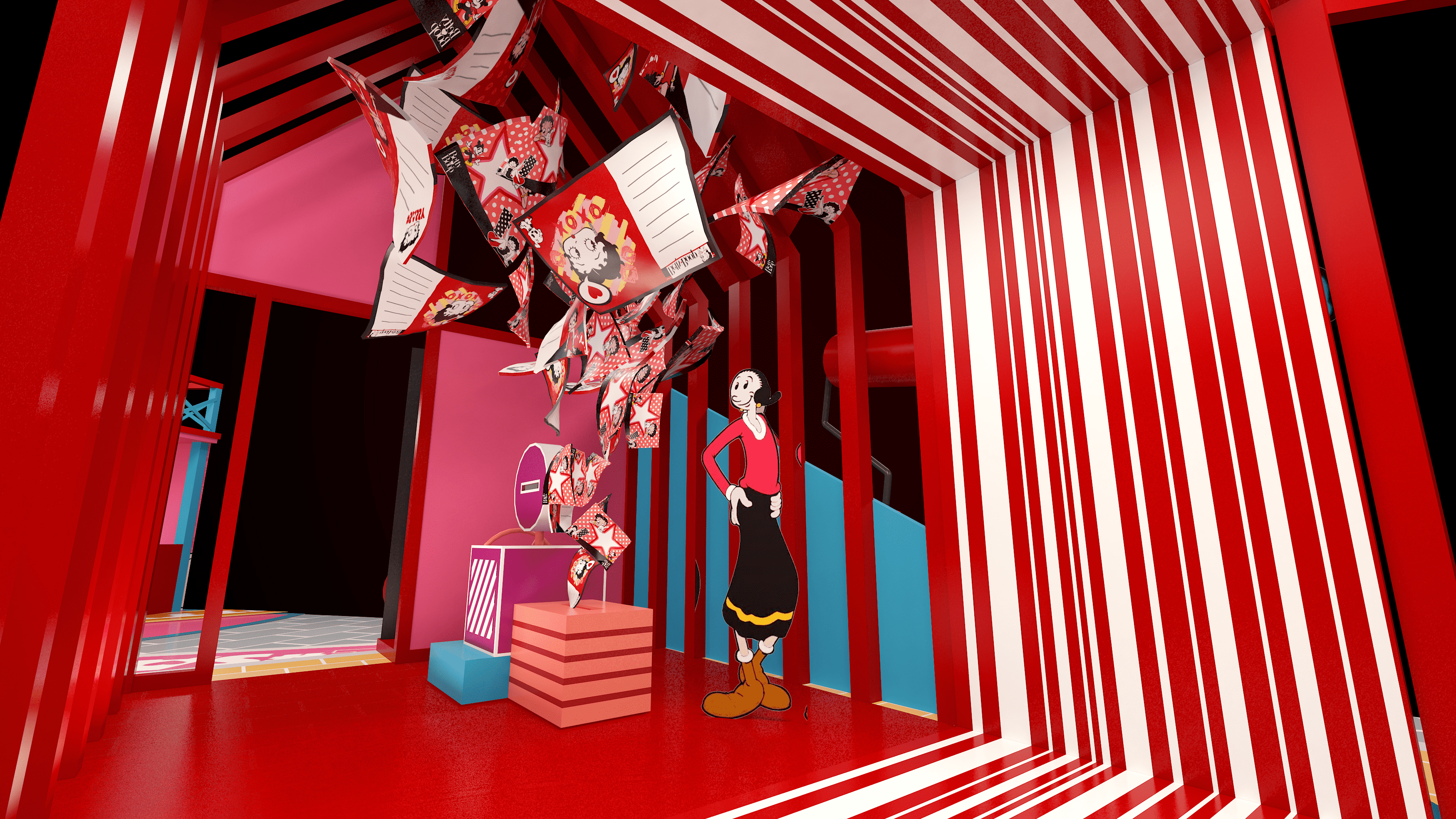 Popeye x Betty Boop 主题展 - 斑马纹通道